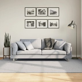 Tapete pelo curto macio e lavável HUARTE 160x230 cm cinzento