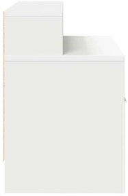 Mesas de cabeceira com gaveta 2 pcs 51x31x47 cm branco