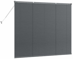 Persiana de Janela Cinzento-escuro 80 x 130 cm Alumínio