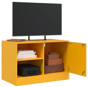 Móveis de TV 2 pcs 67x39x44 cm aço amarelo mostarda