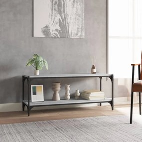 Móvel de TV 100x33x41 cm derivados madeira/aço cinzento sonoma