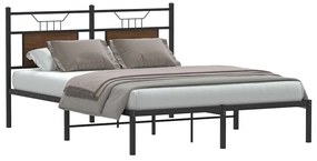 Estrutura cama s/ colchão derivados madeira carvalho castanho