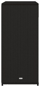 Armário de arrumação p/ jardim 105x55x113 cm vime PE preto
