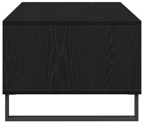 Mesa de Centro vidaXL Preto Carvalho 90x50x36,5 cm Madeira Revestida
