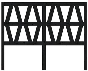 Cabeceira de cama 166x4x100 cm pinho maciço preto