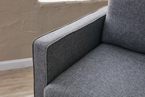 Sofá-cama de 3 lugares Eva – Cinzento – 210 cm x 82 cm x 90 cm