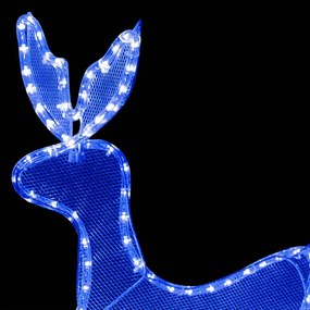 Iluminação de Natal formato rena e trenó com rede 432 luzes LED