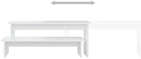 Móvel de TV 180x30x43 cm derivados de madeira branco