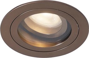 Foco embutido moderno bronze escuro giratório e inclinável IP44 - Chuck