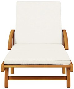 Espreguiçadeiras c/ almofadões 2 pcs 200x68x83 cm acácia maciça