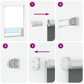 Estore de rolo 160 x 175 cm, Cinza