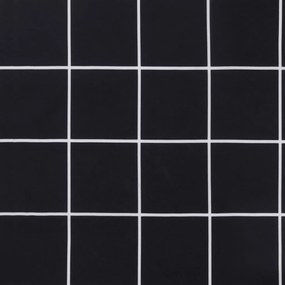 Almofadões p/ cadeira terraço 2 pcs tecido oxford xadrez preto