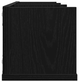 Estante de parede vidaXL para CDs em Preto Carvalho 75x18x18 cm em Mad