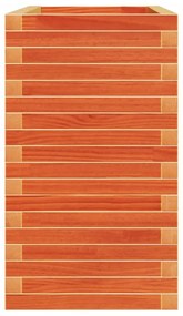 Vaso/floreira de jardim 110x40x72 cm pinho maciço castanho mel