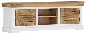 Móvel de TV 118x30x40 cm madeira de mangueira maciça
