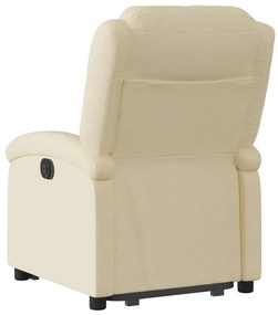 Poltrona reclinável elevatória tecido cor creme