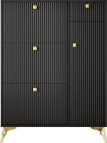 Sapateira com 3 portas basculantes, Preto | AOSOM Portugal