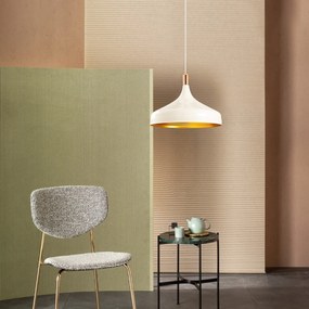Candeeiro de Teto Saglam – Branco, Dourado e Cobre – 36 cm