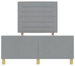 Cama vidaXL Cinza Claro 140x190 cm em Tecido