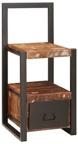 vidaXL Cabide Valet com gaveta Multicolor Madeira Reforçada Sólida