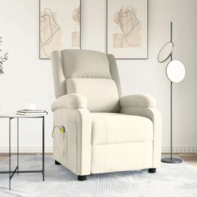 Poltrona de massagens veludo creme