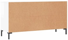 Banco sapateira 102x35x55 cm derivados madeira branco brilhante