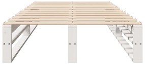 Cama sem colchão 90x190 cm madeira de pinho maciça branco