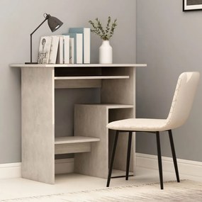 vidaXL Secretária 80x45x74 cm derivados de madeira cinzento cimento