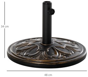 Base para Chapéu de Sol Peso 13 kg Base Chapéu de Sol Redondo de HDPE
