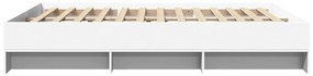 Estrutura de cama 150x200 cm derivados de madeira branco