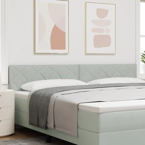 Cabeceira vidaXL Design Blocos de Diamante Cinza Claro 200 cm Veludo