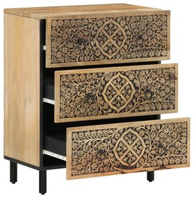 Móveis de apoio 2 pcs 60x33x75 cm madeira de mangueira maciça