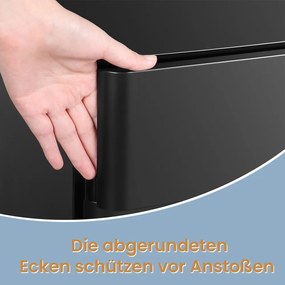 Bloco gavetas escritório com rodas 46 x 30 x 59,2 cm Preto