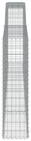 Cestos gabião arqueados 8pcs 400x30x120/140cm ferro galvanizado