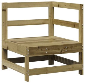 7 pcs conjunto lounge de jardim madeira de pinho impregnada
