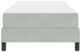 Cama box spring com colchão Cinzento-claro 90 x 190 cm Veludo
