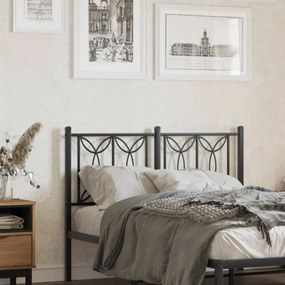 Cabeceira de cama 120 cm metal preto