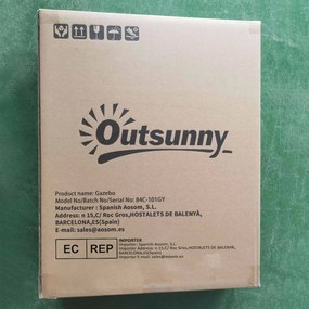 Pérgola de Jardim 4x3m Pérgola de Alumínio com Teto de Ventilação 4 Co