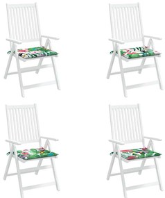 Almofadões p/ cadeira 4pcs 40x40x4 cm tecido multicor