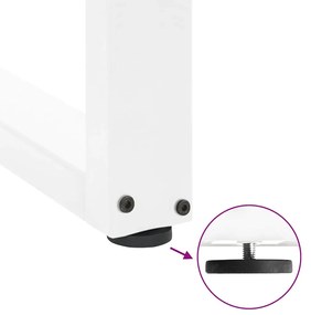 Pés de mesa de jantar em forma de U, 2 peças, branco, 80x (72-73) cm,