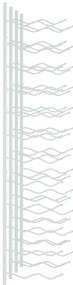 Garrafeira de parede para 24 garrafas 2 pcs ferro branco