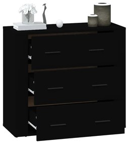 Aparador 80x33x70 cm derivados de madeira preto