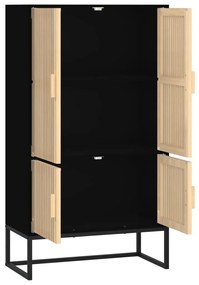 Aparador alto 70x35x125 cm derivados de madeira preto
