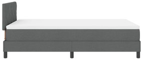 Cama Box Spring com Colchão Cinza Escuro 120x200 cm Tecido