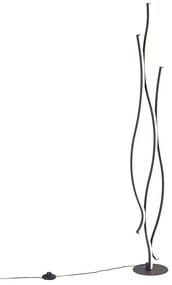 Candeeiro de pé de design preto incluindo LED regulável - Ying