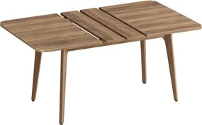 Mesa de jantar com tampo extensível 85 x (140/160/180) x 76,2 cm castanho mel