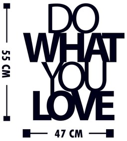 Acessório Decorativo de Parede Metálico Do What You Love 2 – Preto – 4