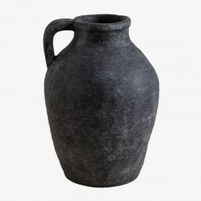 Jarro Decorativo Em Terracota Dariam Preto - Sklum