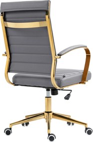 Cadeira de Escritório Havana Couro Sintético Cinzenta