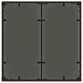 Conjunto de Jantar para Jardim 5 pcs Preto 90 x 90 x 75 cm